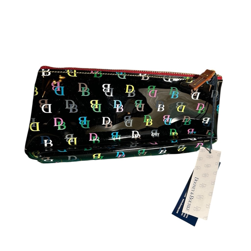 Dooney & Bourke Black Pouch with Multicolor Logo - Picture 2 of 2